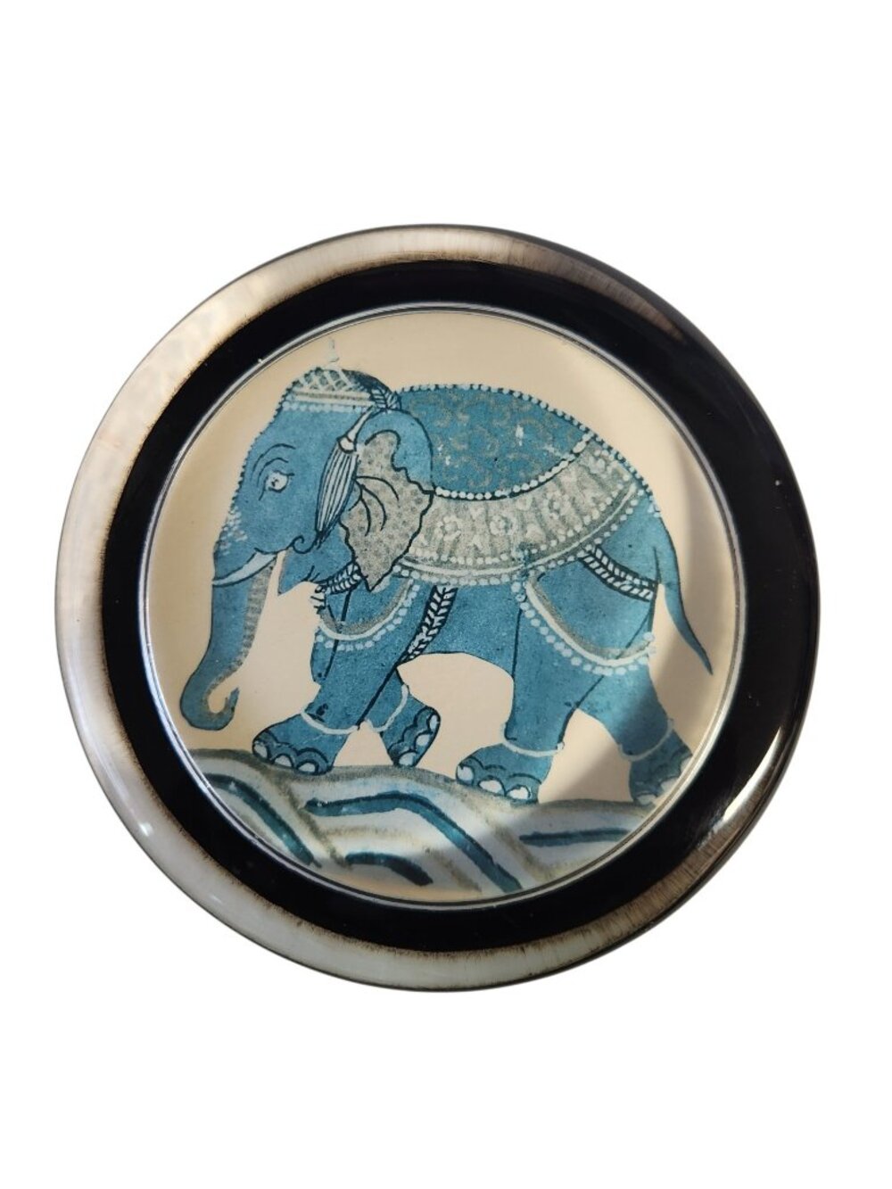 Past Times Elephant Glass Paperweight British Library Nepal Dream Manual 1992